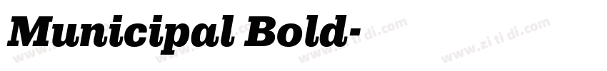 Municipal Bold字体转换